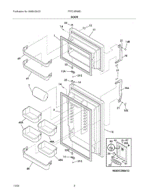 03 - Door parts for Frigidaire Refrigerator FRT21BW8DW0 from AppliancePartsPros.com