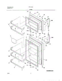 03 - Door parts for Frigidaire Refrigerator FRT21C5AW0 from AppliancePartsPros.com