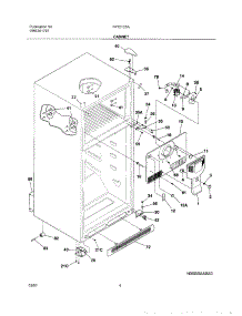 05 - Cabinet parts for Frigidaire Refrigerator FRT21C5AW0 from AppliancePartsPros.com