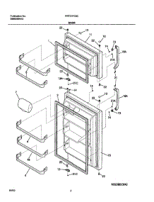 03 - Door parts for Frigidaire Refrigerator FRT21FG3CQ0 from AppliancePartsPros.com