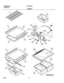 07 - Shelves parts for Frigidaire Refrigerator FRT21FG3CQ0 from AppliancePartsPros.com
