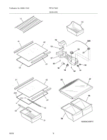 07 - Shelves parts for Frigidaire Refrigerator FRT21FG3CW3 from AppliancePartsPros.com