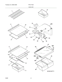 07 - Shelves parts for Frigidaire Refrigerator FRT21FG3DQ6 from AppliancePartsPros.com
