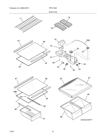 07 - Shelves parts for Frigidaire Refrigerator FRT21G3CW9 from AppliancePartsPros.com