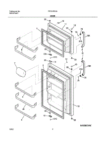 03 - Door parts for Frigidaire Refrigerator FRT21FD3AZ5 from AppliancePartsPros.com