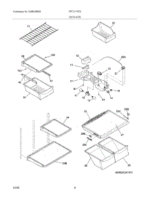 07 - Shelves parts for Frigidaire Refrigerator FRT21FR7EW1 from AppliancePartsPros.com