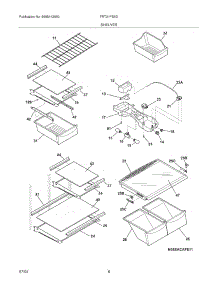 07 - Shelves parts for Frigidaire Refrigerator FRT21FS6DS0 from AppliancePartsPros.com