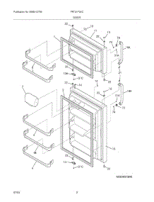 03 - Door parts for Frigidaire Refrigerator FRT21FG4CW3 from AppliancePartsPros.com