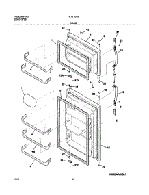 03 - Doors parts for Frigidaire Refrigerator FRT21G4BW4 from AppliancePartsPros.com