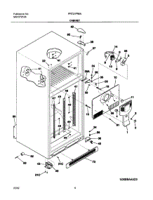 05 - Cabinet parts for Frigidaire Refrigerator FRT21FR6AB5 from AppliancePartsPros.com