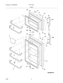 03 - Door parts for Frigidaire Refrigerator FRT21GC5JW0 from AppliancePartsPros.com