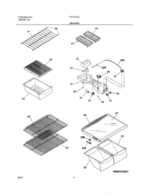 07 - Shelves parts for Frigidaire Refrigerator FRT21C5AW1 from AppliancePartsPros.com