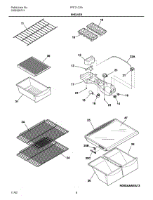 07 - Shelves parts for Frigidaire Refrigerator FRT21C5AW7 from AppliancePartsPros.com