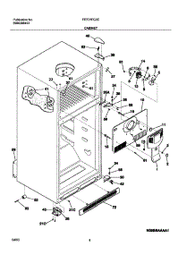 05 - Cabinet parts for Frigidaire Refrigerator FRT21FG3CW0 from AppliancePartsPros.com
