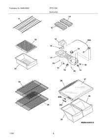 07 - Shelves parts for Frigidaire Refrigerator FRT21C5AWA from AppliancePartsPros.com