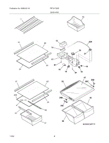 07 - Shelves parts for Frigidaire Refrigerator FRT21FG3DQ4 from AppliancePartsPros.com