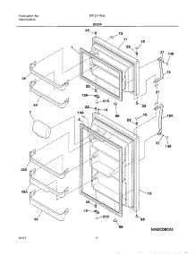 03 - Door parts for Frigidaire Refrigerator FRT21FR6AQ1 from AppliancePartsPros.com