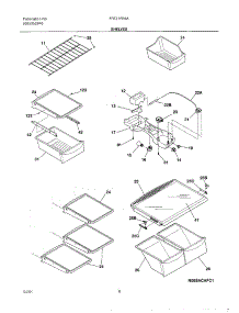 07 - Shelves parts for Frigidaire Refrigerator FRT21FR6AQ1 from AppliancePartsPros.com