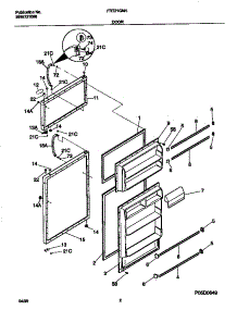 02 - Doors parts for Frigidaire Refrigerator FRT21GNHW0 from AppliancePartsPros.com