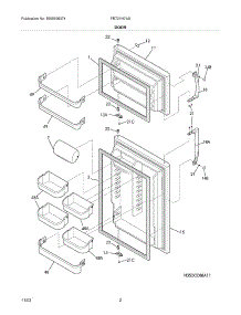03 - Doors parts for Frigidaire Refrigerator FRT21H7ASK3 from AppliancePartsPros.com