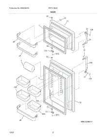 03 - Door parts for Frigidaire Refrigerator FRT21H8CSB1 from AppliancePartsPros.com