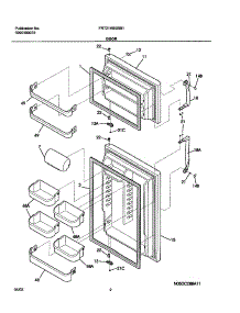03 - Doors parts for Frigidaire Refrigerator FRT21HBBSB1 from AppliancePartsPros.com