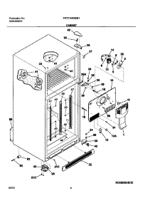 05 - Cabinet parts for Frigidaire Refrigerator FRT21HBBSB1 from AppliancePartsPros.com