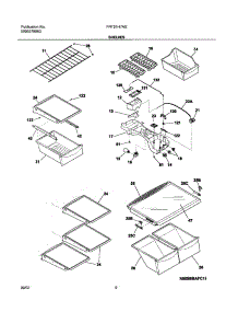 07 - Shelves parts for Frigidaire Refrigerator FRT21H7ASK0 from AppliancePartsPros.com