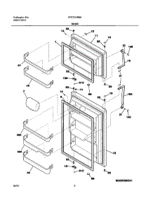 03 - Doors parts for Frigidaire Refrigerator FRT21HR6AQ3 from AppliancePartsPros.com
