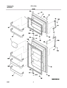 03 - Door parts for Frigidaire Refrigerator FRT21HR6AW2 from AppliancePartsPros.com