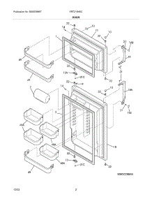 03 - Door parts for Frigidaire Refrigerator FRT21BH8CS1 from AppliancePartsPros.com