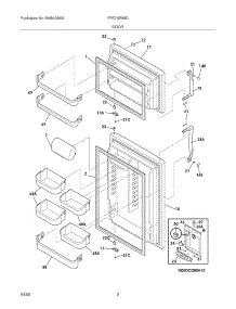 03 - Door parts for Frigidaire Refrigerator FRT21BW8DB1 from AppliancePartsPros.com