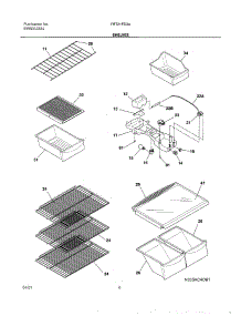 07 - Shelves parts for Frigidaire Refrigerator FRT21FD3AQ0 from AppliancePartsPros.com