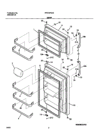 03 - Door parts for Frigidaire Refrigerator FRT21FG4CW0 from AppliancePartsPros.com
