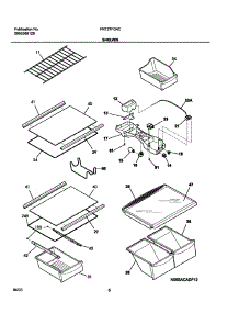 07 - Shelves parts for Frigidaire Refrigerator FRT21FG4CW0 from AppliancePartsPros.com