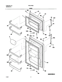 03 - Door parts for Frigidaire Refrigerator FRT21FR6AB3 from AppliancePartsPros.com