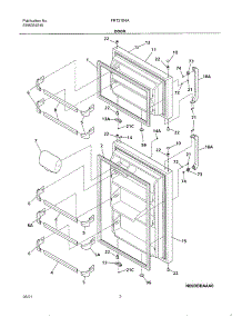03 - Door parts for Frigidaire Refrigerator FRT21G3AQ1 from AppliancePartsPros.com