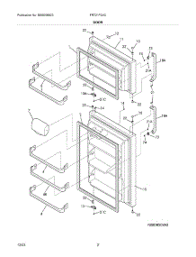 03 - Door parts for Frigidaire Refrigerator FRT21FG4CQ2 from AppliancePartsPros.com
