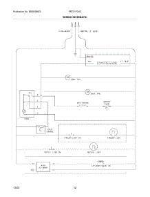 12 - Wiring Schematic parts for Frigidaire Refrigerator FRT21FG4CQ2 from AppliancePartsPros.com
