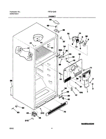 05 - Cabinet parts for Frigidaire Refrigerator FRT21G4BW3 from AppliancePartsPros.com