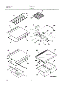 07 - Shelves parts for Frigidaire Refrigerator FRT21G4BW0 from AppliancePartsPros.com