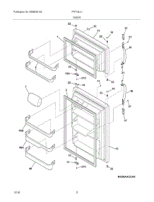 03 - Door parts for Frigidaire Refrigerator FRT18L4JWB from AppliancePartsPros.com