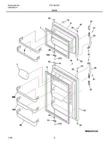 03 - Door parts for Frigidaire Refrigerator FRT18LN5BW5 from AppliancePartsPros.com