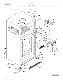 05 - Cabinet parts for Frigidaire Refrigerator FRT18LN5BW5 from AppliancePartsPros.com