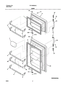 03 - Doors parts for Frigidaire Refrigerator FRT18P6BSK5 from AppliancePartsPros.com