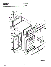 02 - Door parts for Frigidaire Refrigerator FRT18PNFW0 from AppliancePartsPros.com