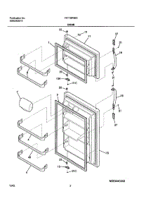 03 - Door parts for Frigidaire Refrigerator FRT18P6BSB0 from AppliancePartsPros.com