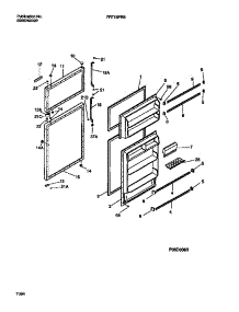 02 - Door parts for Frigidaire Refrigerator FRT18PRBD1 from AppliancePartsPros.com