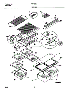 04 - Shelves parts for Frigidaire Refrigerator FRT18RRJD0 from AppliancePartsPros.com