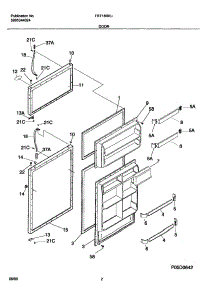03 - Door parts for Frigidaire Refrigerator FRT18RRJD1 from AppliancePartsPros.com